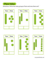 Use base ten blocks for place values kindergarten worksheet pdf.